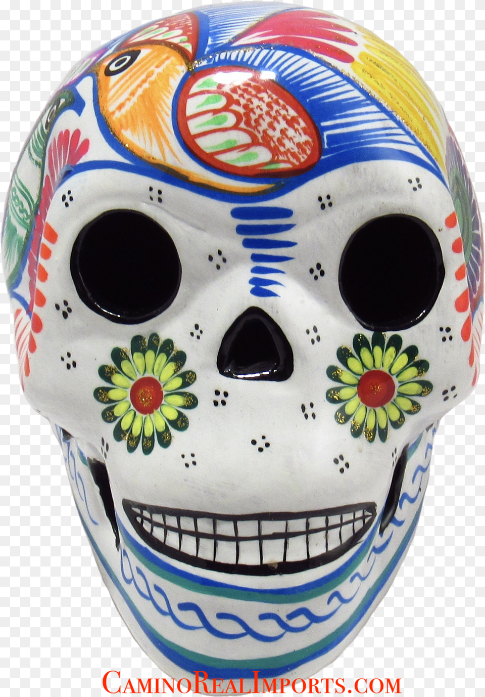 Day Of The Dead Hand Painted Skull Mcs006 Skull, Mask, Face, Head, Person Png Image
