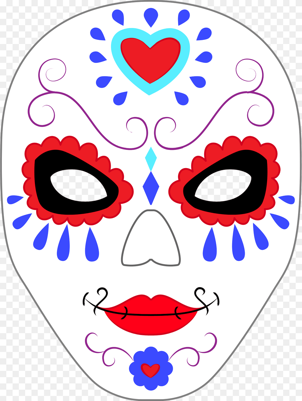 Day Of The Dead Mask Clipart Free Png