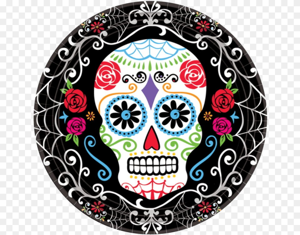 Day Of The Dead Party Plates Clipart Calabazas Pintadas De Halloween Catrina, Art, Doodle, Drawing, Graphics Free Png
