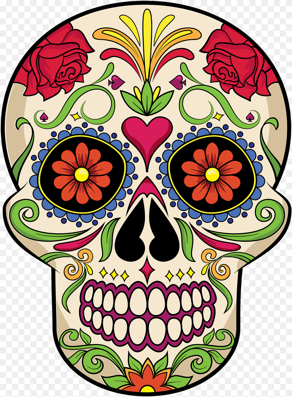 Day Of The Dead Skeleton, Art, Graphics, Pattern, Floral Design Png