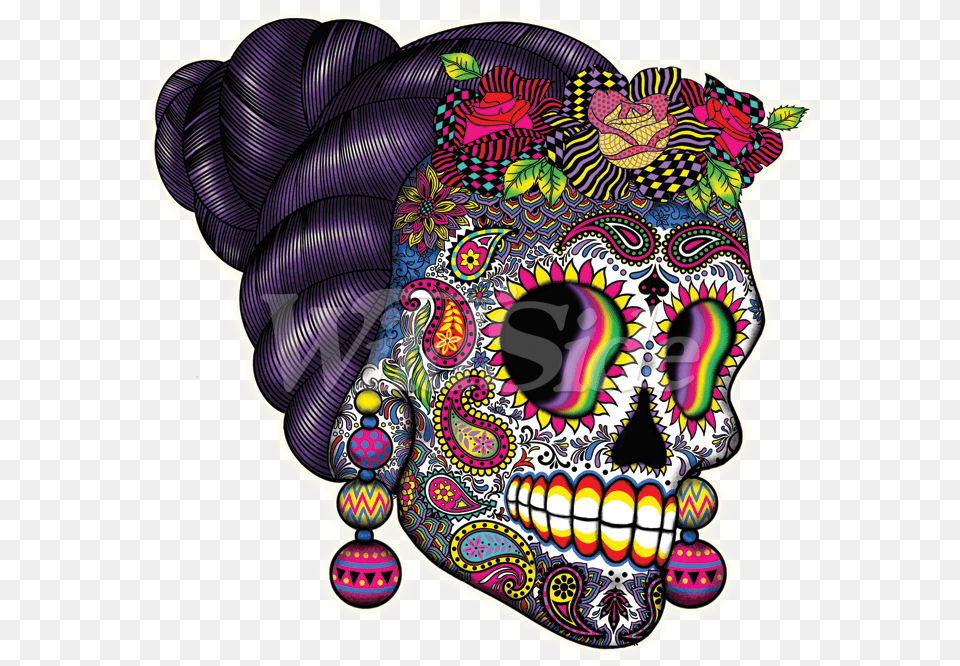 Day Of The Dead Skull, Art, Doodle, Drawing, Pattern Free Png Download