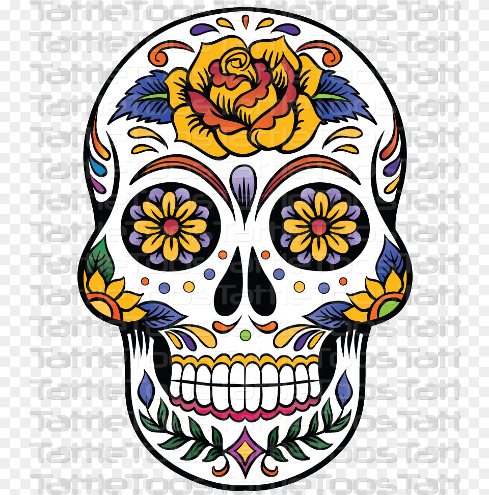 Day Of The Dead Skull Examples, Graphics, Art, Pattern, Drawing Free Png