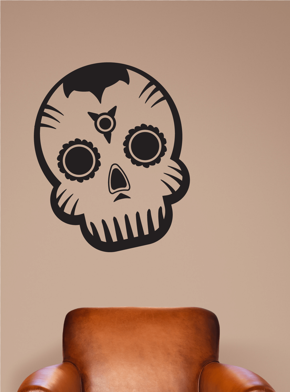 Day Of The Dead Skull Skull, Furniture, Chair, Armchair, Face Free Png Download