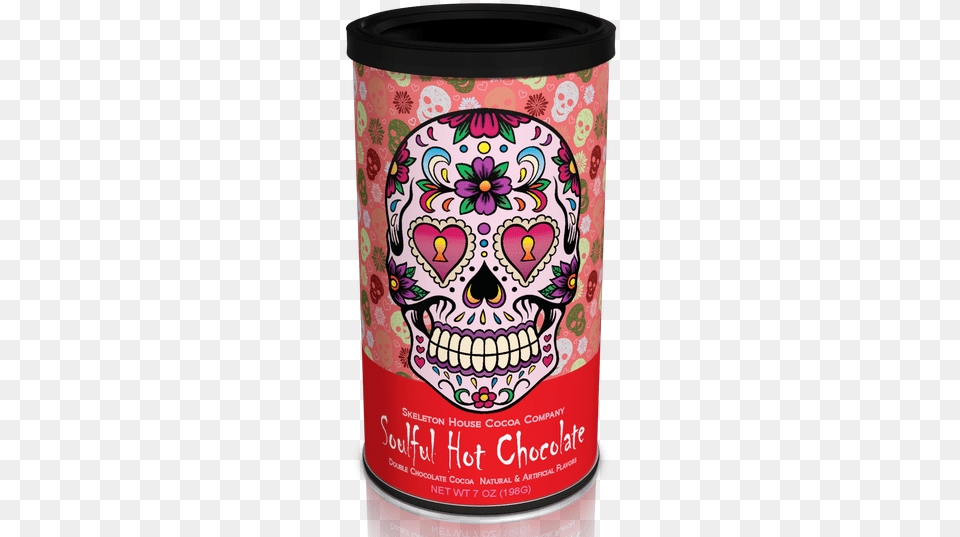 Day Of The Dead Soulful Hot Chocolate Catrinas Dibujos De Calaveras Mexicanas, Tin, Can, Aluminium Free Png Download