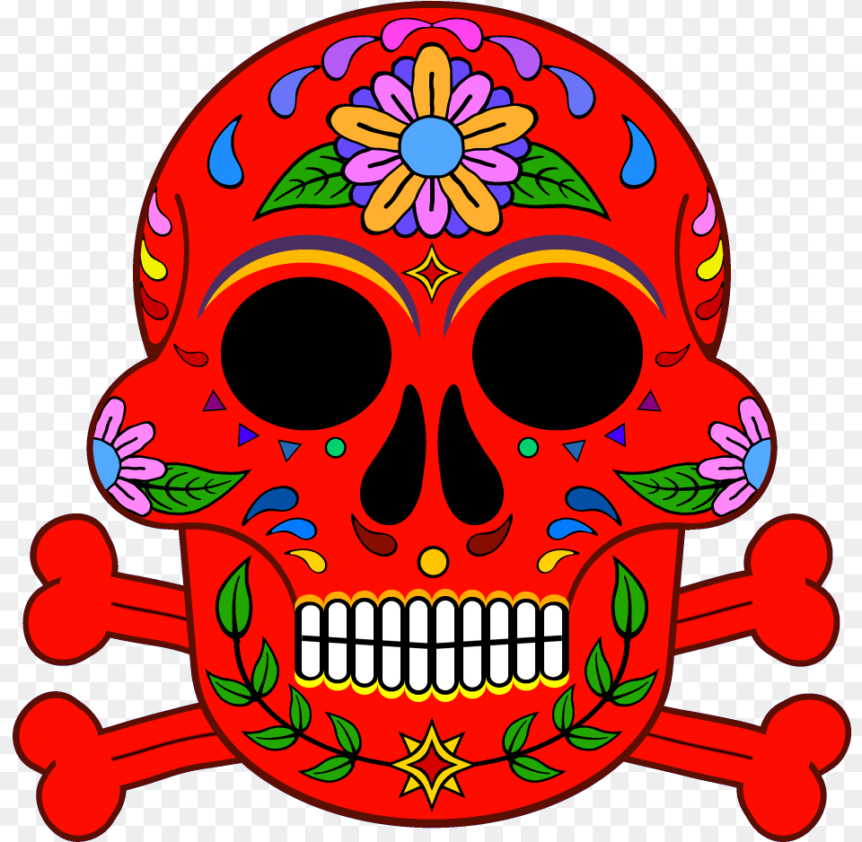 Day Of The Dead Sugar Skull 1000 X Clip Art, Pattern Free Transparent Png
