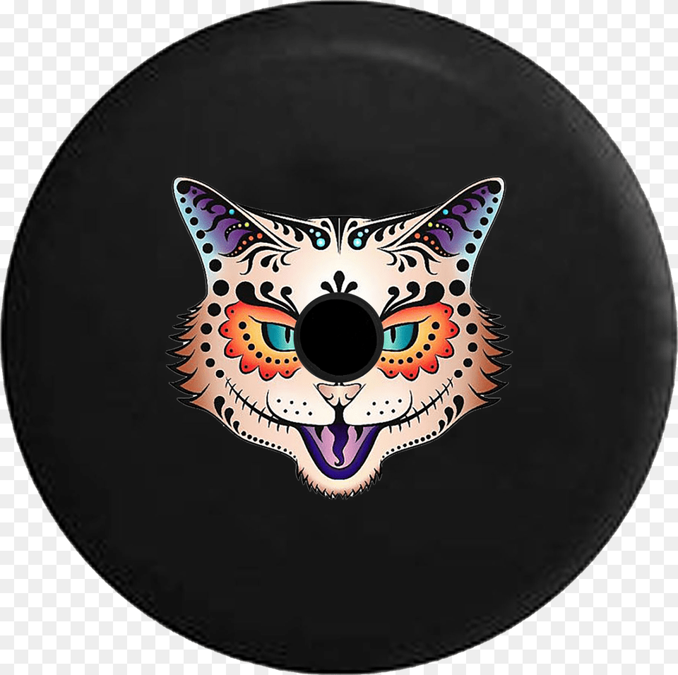 Day Of The Dead Sugar Skull Cat, Cushion, Home Decor, Animal, Mammal Png Image