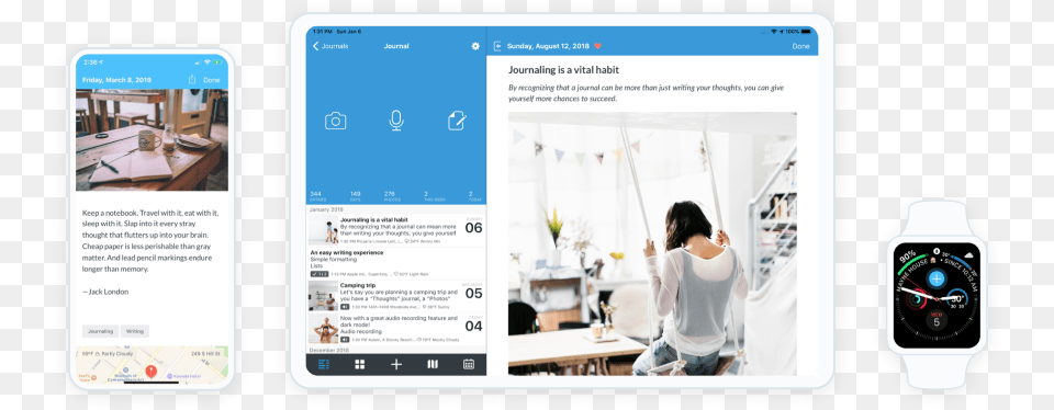 Day One Your Journal For Life App For Iphone Ipad And Mac Day One Journal, Adult, Woman, Phone, Person Free Transparent Png