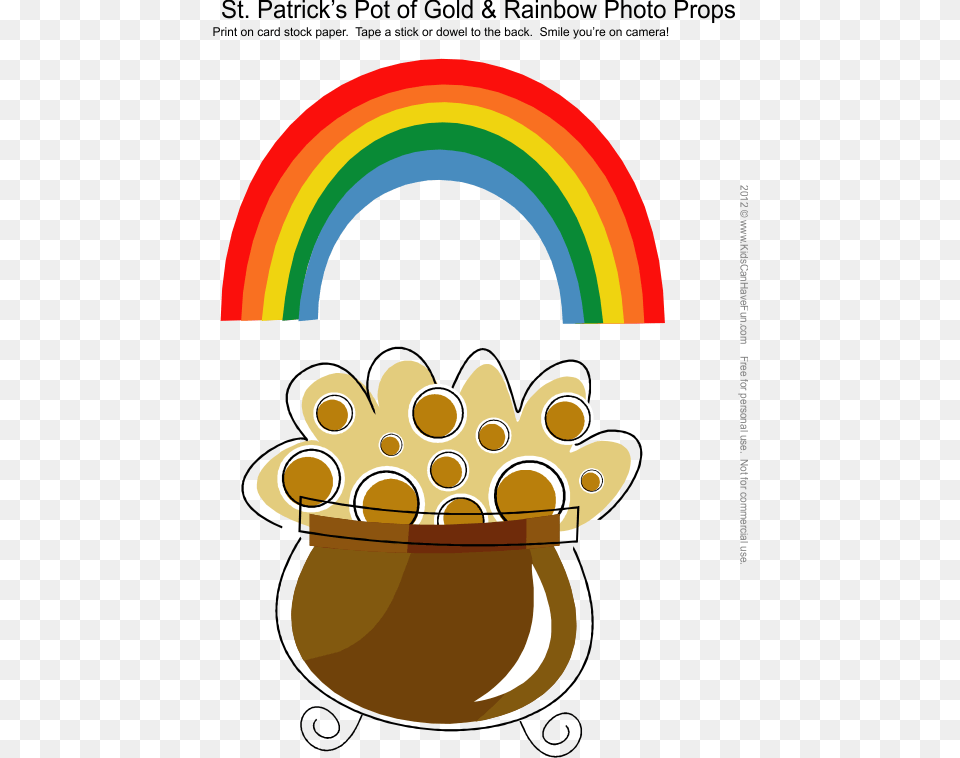Day Pot Of Gold Amp Rainbow Photo Booth Props St Patrick39s Day Photo Booth Props, Food, Snack, Ammunition, Grenade Free Transparent Png