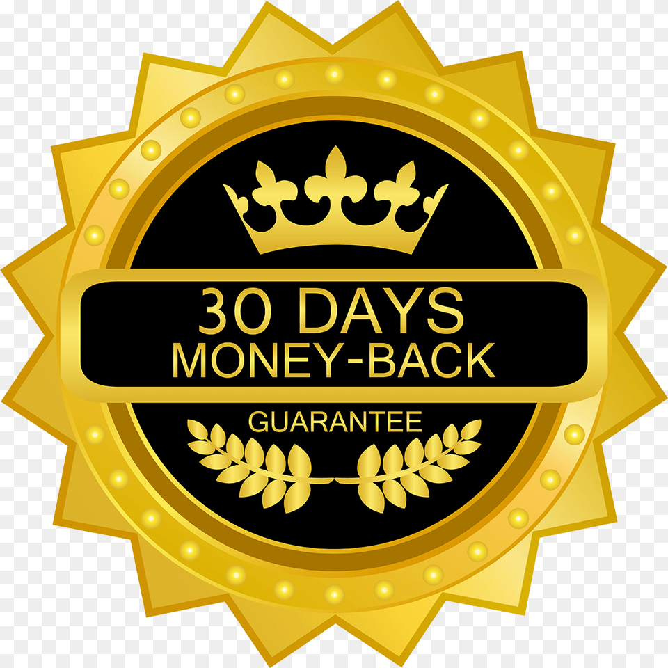 Day Satisfaction Guaranteed 30 Days Money Back, Badge, Logo, Symbol, Bulldozer Free Transparent Png