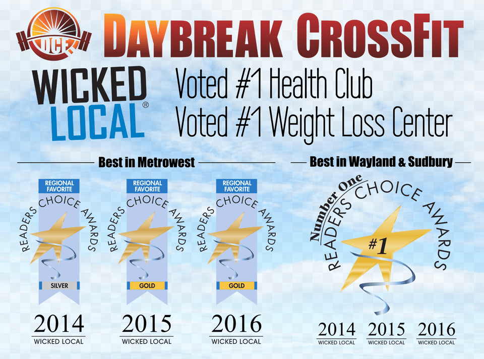 Daybreak Continues 3 Year Streak Of Best Gym Wicked Local, Advertisement, Poster, Symbol, Text Png