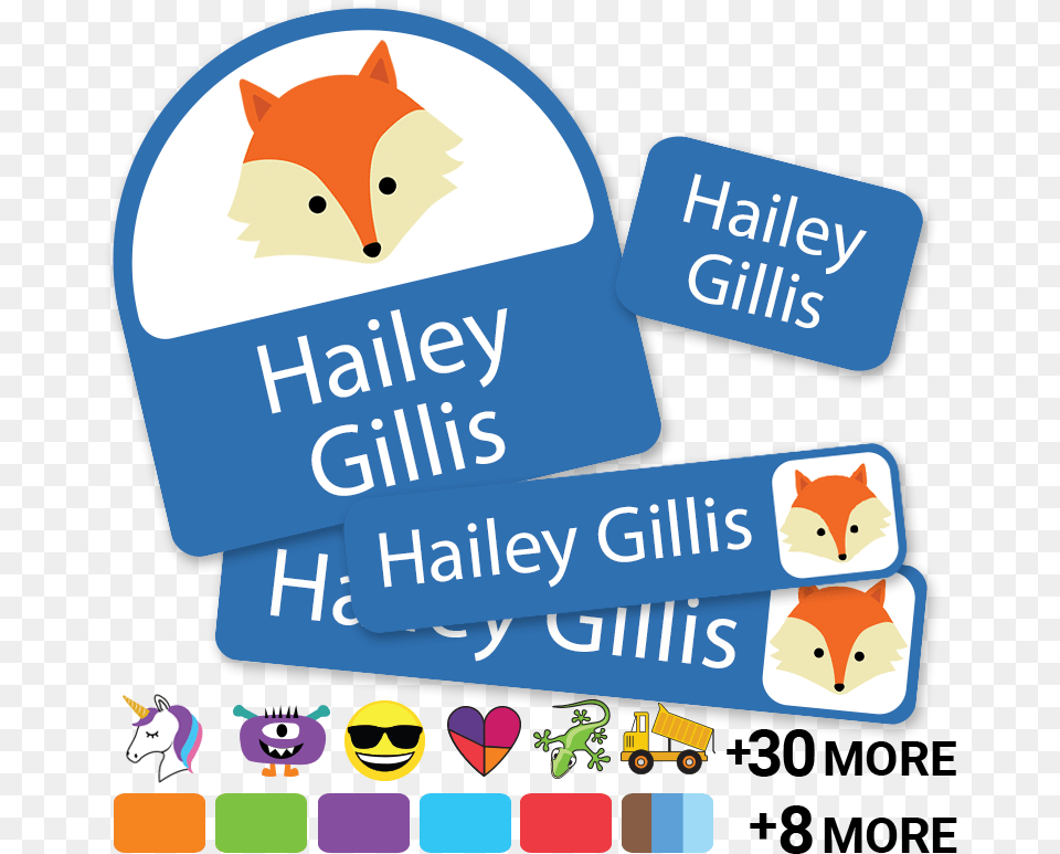 Daycare Labels With Cute Icons Animals Emojis Cartoon, Text, Animal, Bear, Mammal Png