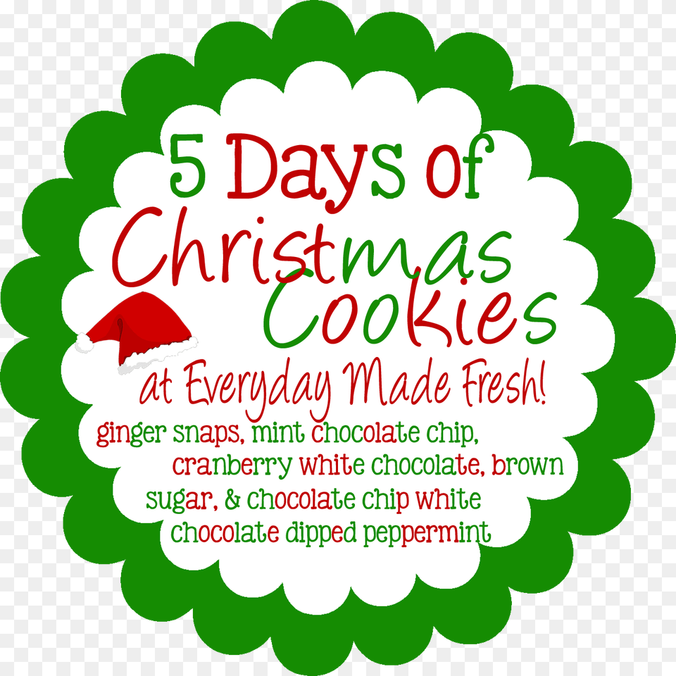 Days Of Christmas Cookies Illustration, Advertisement, Poster, Text Png