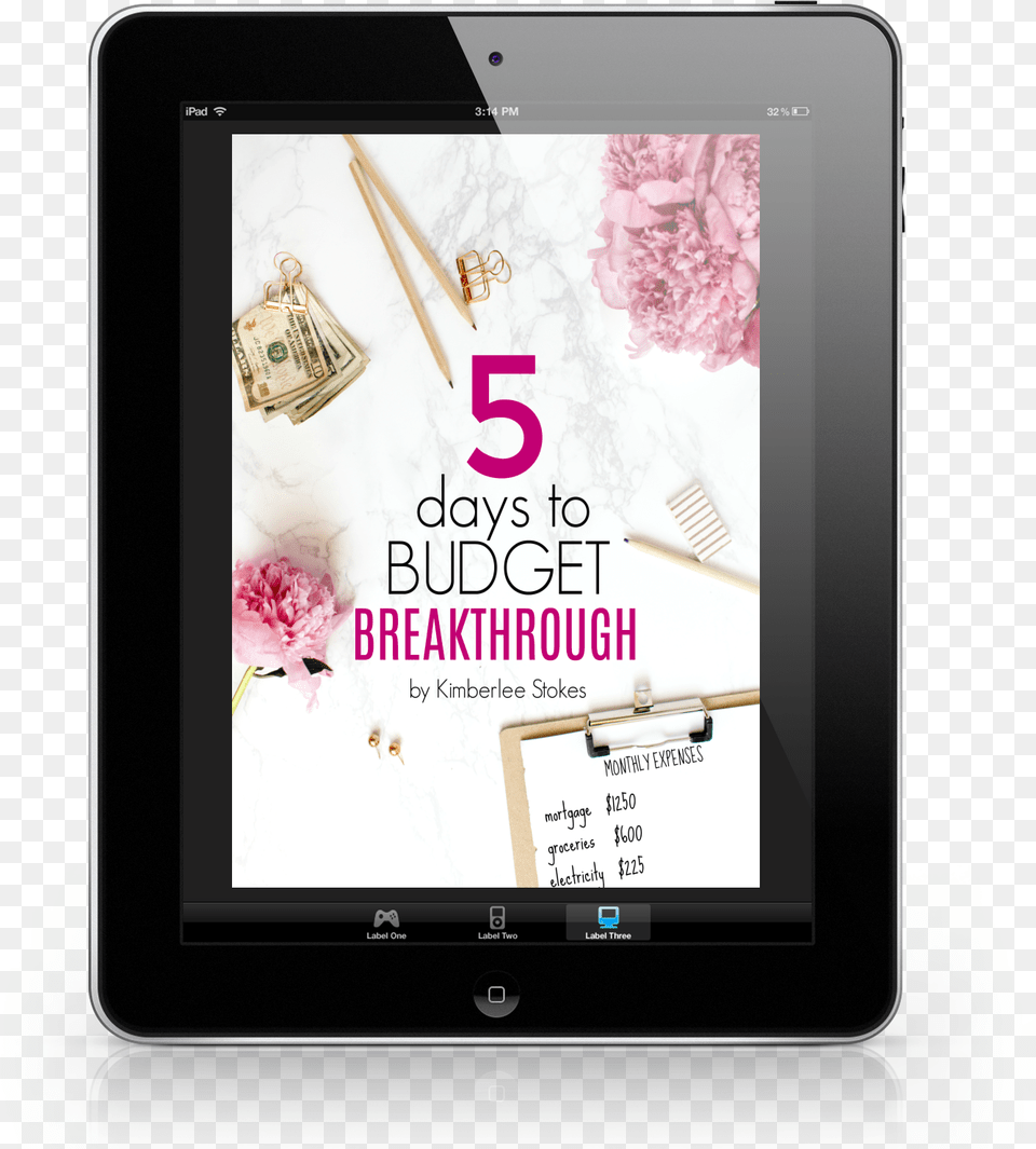 Days To Budget Breakthrough Ipad Mockup Copyright Tablet Computer, Electronics, Tablet Computer, Accessories, Jewelry Free Png Download