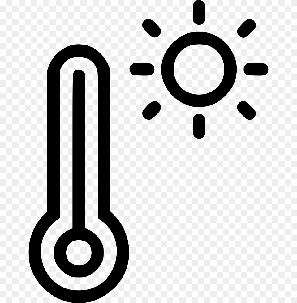 Daytime Hot Temperature Black And White, Stencil, Symbol, Number, Text Free Png