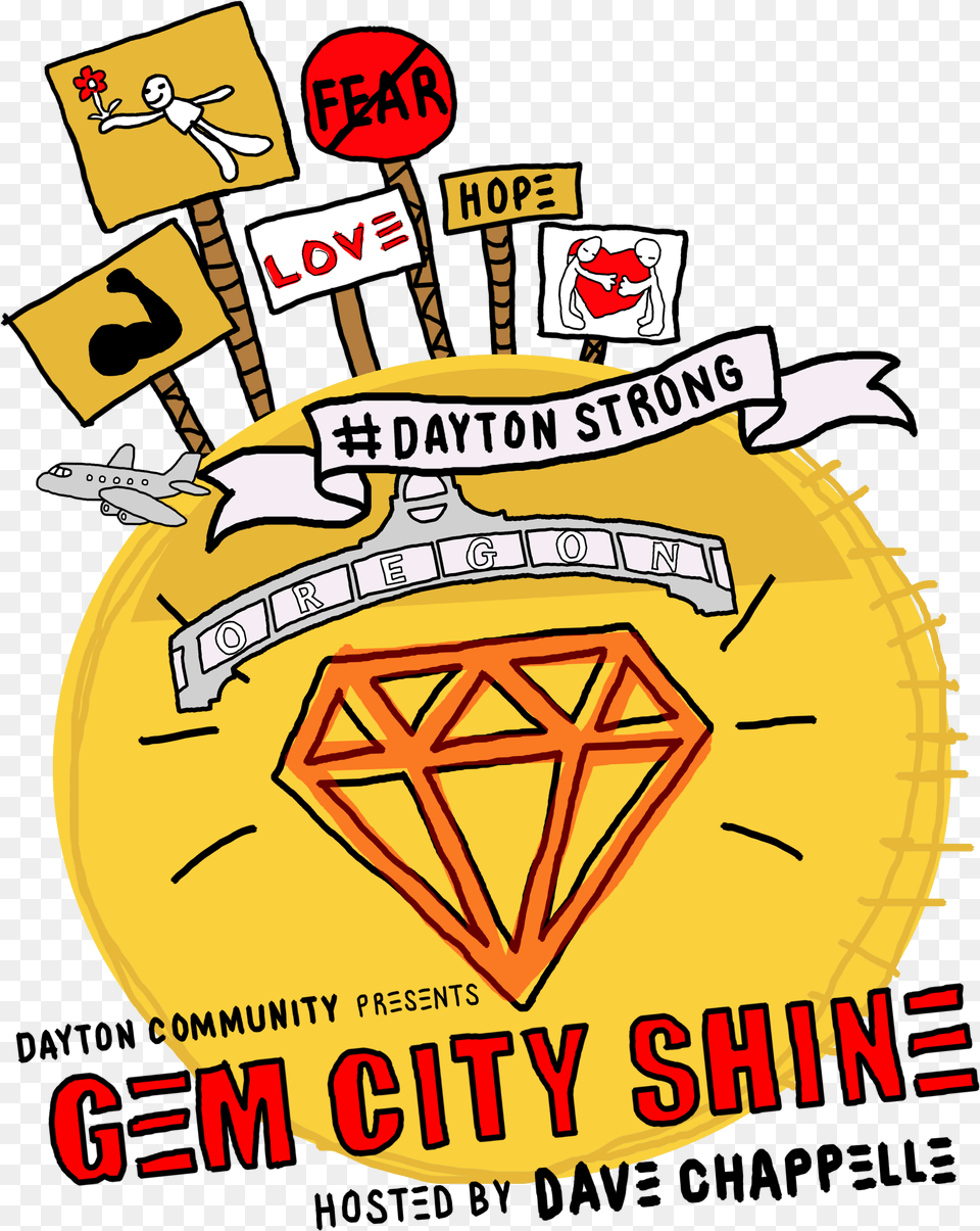 Dayton Gem City Shine, Advertisement, Logo, Person, Poster Png Image