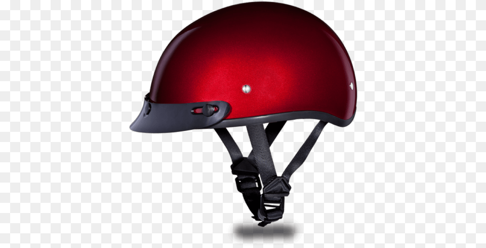 Daytona Black Cherry Dot Skull Cap Motorcycle Half Daytona Half Cap Helmet Red, Clothing, Crash Helmet, Hardhat Free Png