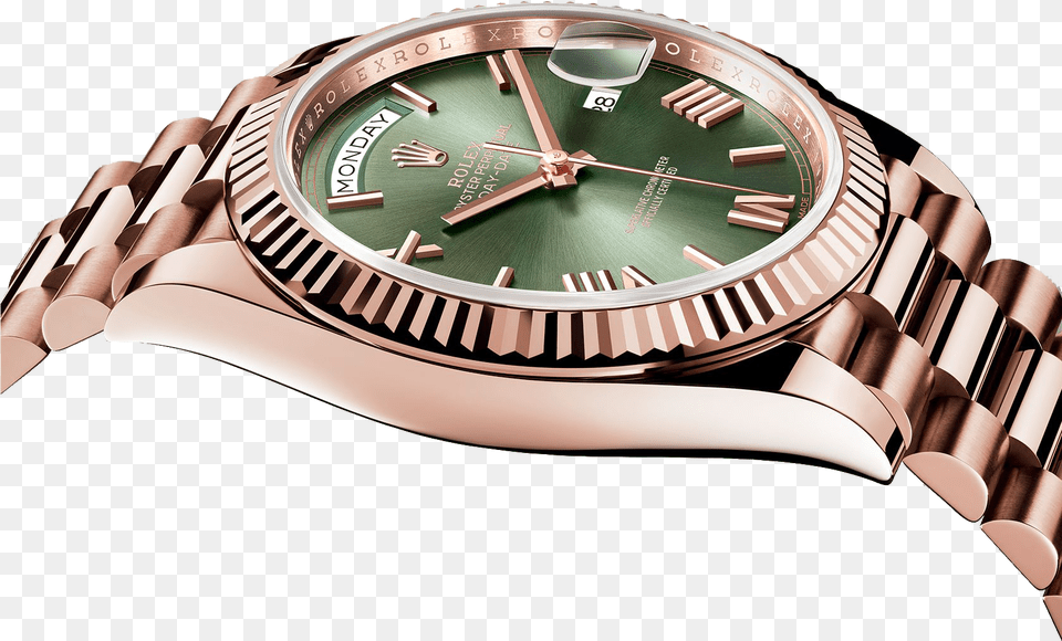 Daytona Datejust Malachite Watch Rolex Rose Gold Rolex Datejust Men, Arm, Body Part, Person, Wristwatch Free Png Download