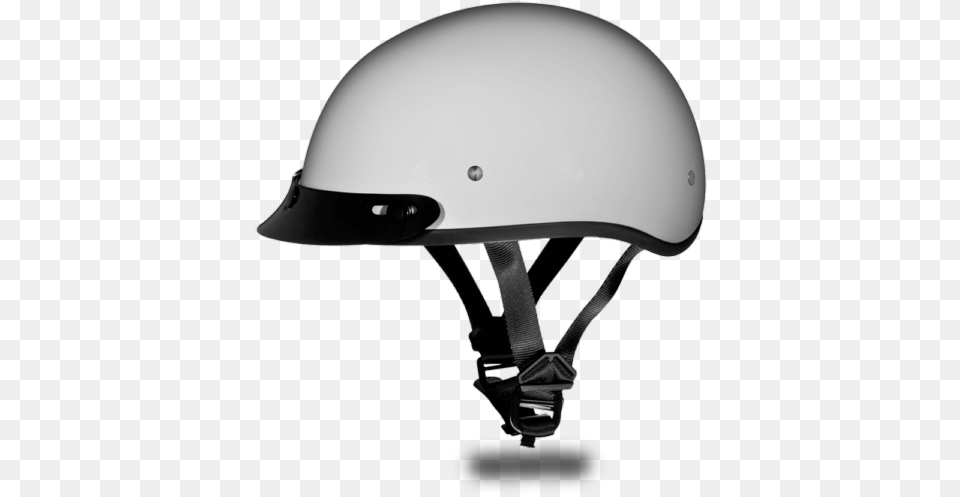 Daytona Flat White Dot Skull Cap Motorcycle Half Helmet Motorcycle Helmet, Clothing, Crash Helmet, Hardhat Free Png Download