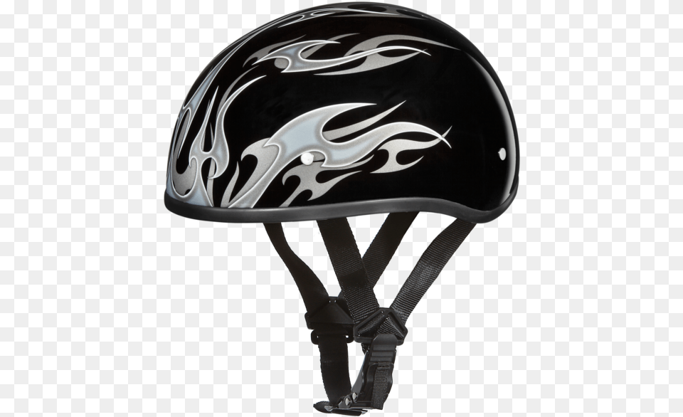 Daytona Helmets Motorcycle Half Helmet Skull Cap Flames Half Shell Helmet, Clothing, Crash Helmet, Hardhat Free Png Download