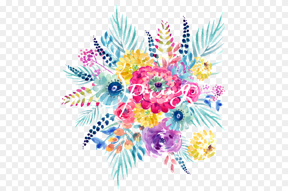 Dazzling Flower Bushes With Material Watercolor Painting, Art, Floral Design, Graphics, Pattern Free Transparent Png