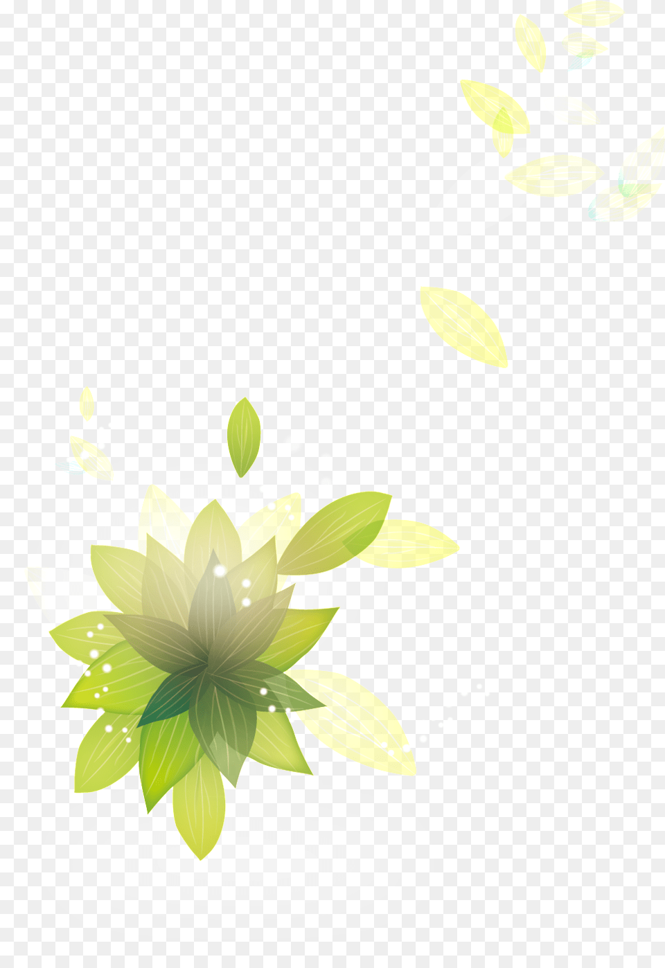 Dazzling Leaves Cartoon Transparent Sacred Lotus, Art, Floral Design, Pattern, Graphics Free Png Download