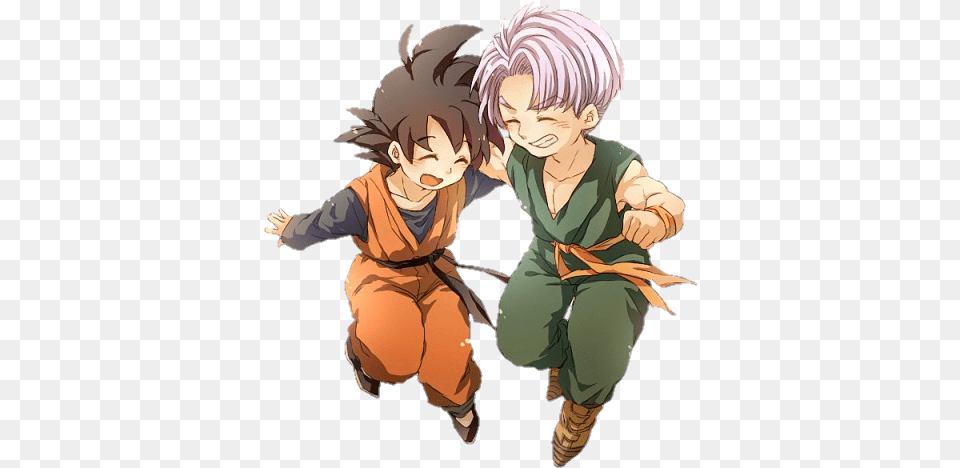 Dbz Dragonballz Goten Trunks Gotenks Fusion Goten And Trunks Cute, Book, Comics, Publication, Person Png