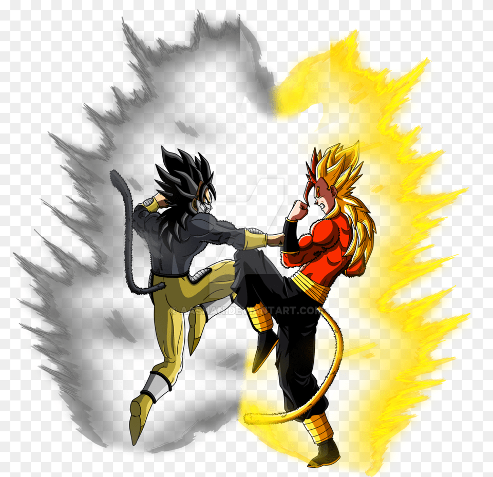 Dbz Ocs Fighting With Aura, Book, Comics, Publication, Adult Free Png