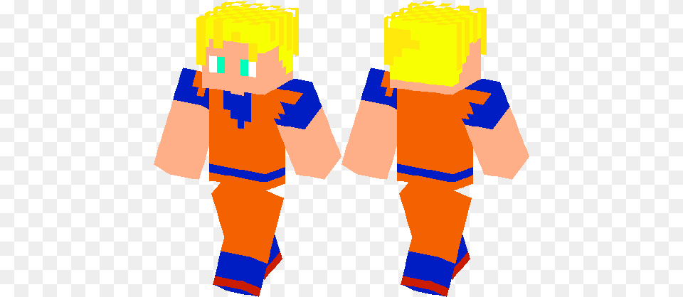 Dbz Super Saiyan Goku Minecraft Skin Minecraft Hub, Baby, Person, Clothing, Costume Free Transparent Png