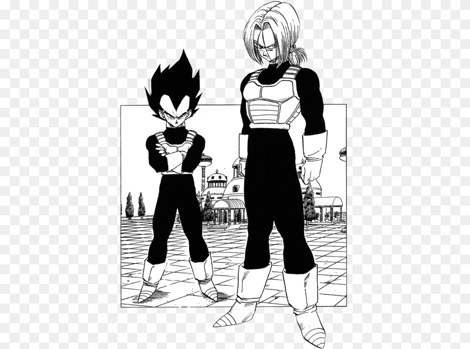 Dbz Transparent Vegeta Trunks Duvete Trunks And Vegeta Manga, Book, Publication, Comics, Person Png