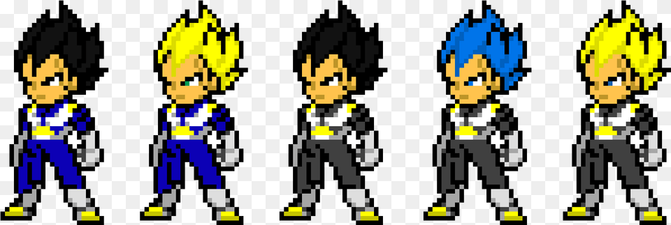 Dbz Vegeta Pixel Art, Book, Comics, Publication, Person Free Png