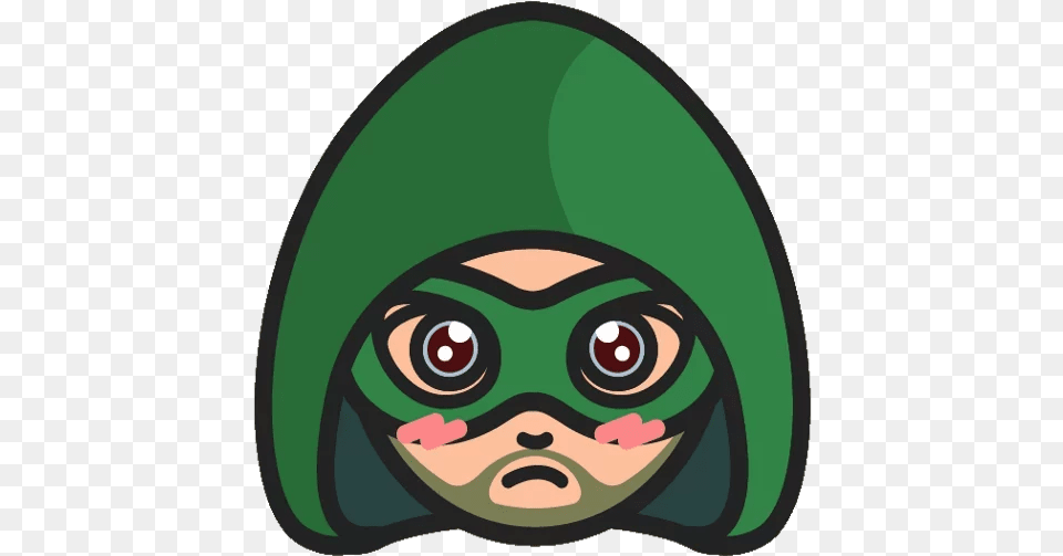 Dc Chibi Green Arrow Sticker Fictional Character, Clothing, Hat, Face, Head Free Png
