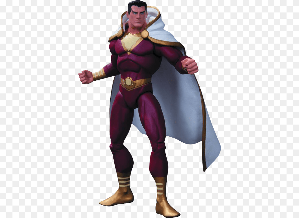 Dc Collectibles Justice League War Shazam Action Figure, Cape, Clothing, Costume, Person Free Png Download