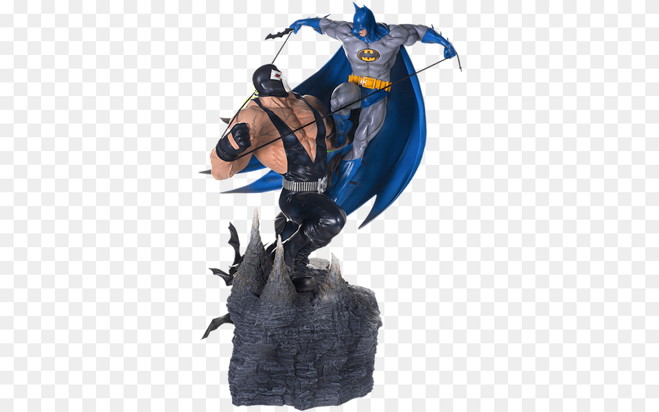 Dc Comics Batman Vs Bane Scale Diorama Statue, Adult, Male, Man, Person Png Image