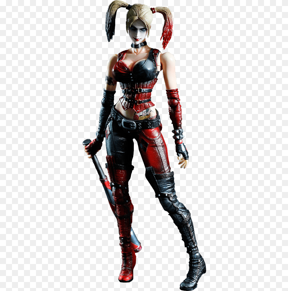 Dc Comics Collectible Figure Harley Quinn Batman Arkham City Harley Quinn Play Arts Kai Action, Clothing, Costume, Person, Adult Free Transparent Png