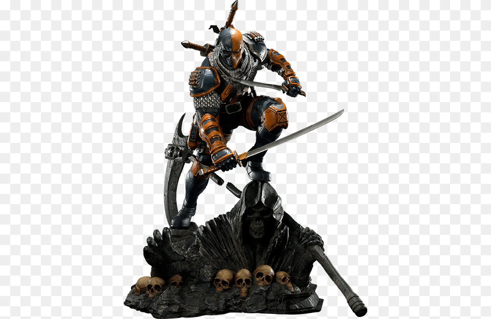 Dc Comics Deathstroke Statue, Person, Samurai, Adult, Male Free Png Download