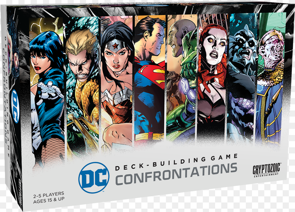 Dc Comics Deck Building Game Dc Deck Building Confrontations, Publication, Book, Adult, Person Png