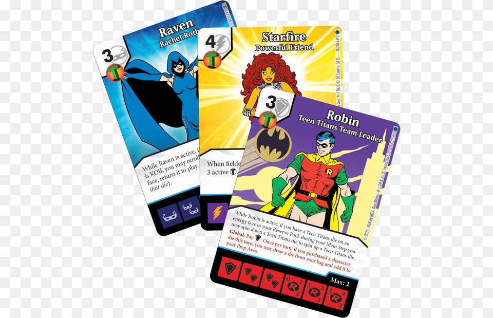 Dc Comics Dice Masters Dice Masters Teen Titans, Advertisement, Book, Poster, Publication Png Image