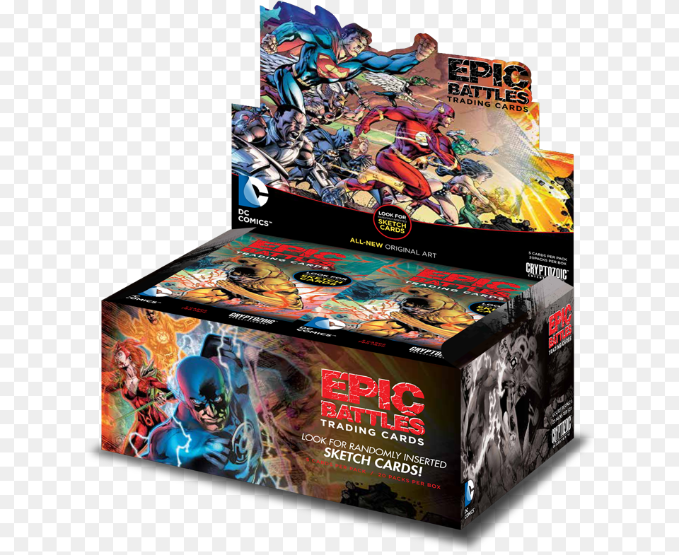 Dc Comics Epic Battles Trading Cards Collector Cards Dc Comics, Book, Publication, Person, Baby Free Transparent Png