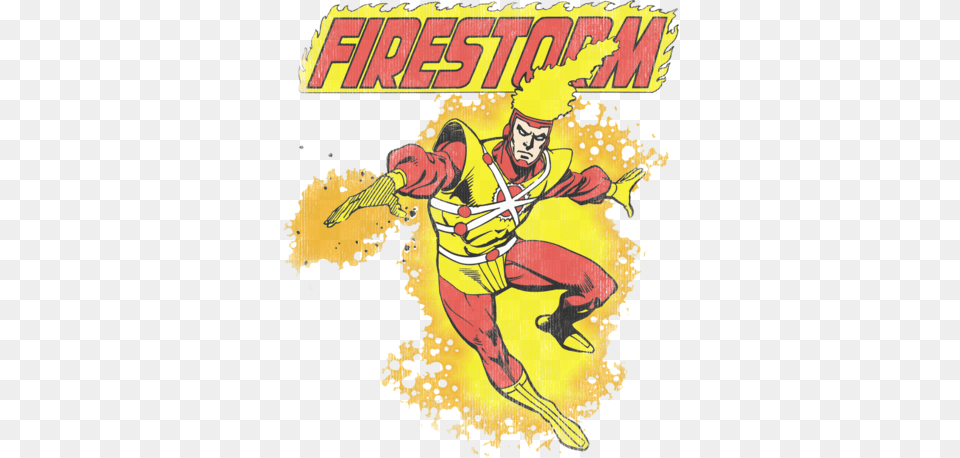 Dc Comics Firestorm Men39s Tank Superman T Shirt, Book, Publication, Baby, Person Free Png