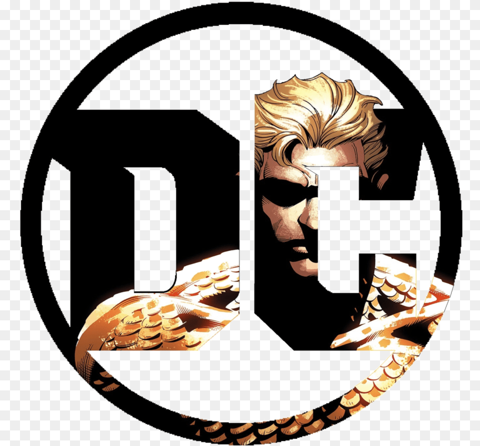 Dc Comics Logo Dc Logo For Aquaman, Adult, Face, Head, Male Free Png Download