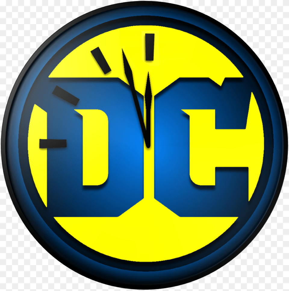 Dc Comics Logo Icon, Symbol, Clock Free Png Download