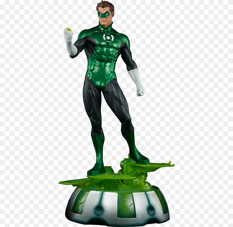 Dc Comics Premium Format Figure Green Lantern Sideshow Green Lantern Premium Format Figure In Stock, Person, Figurine, Clothing, Face Png