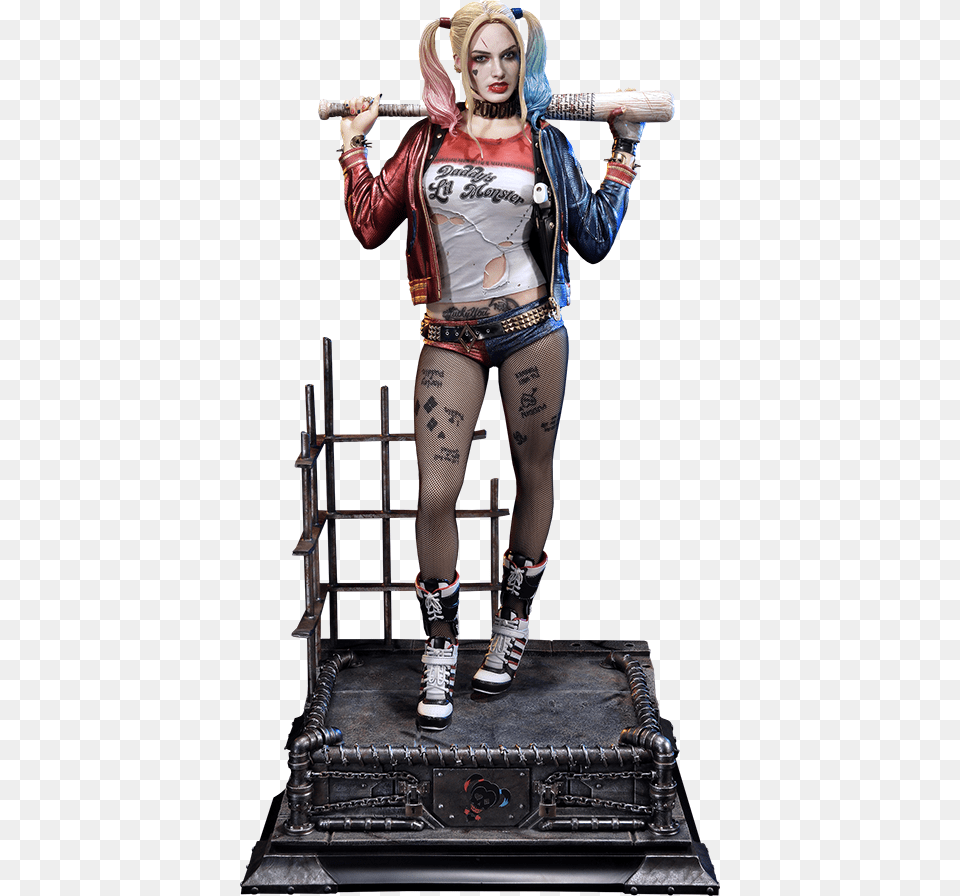 Dc Comics Statue Harley Quinn Prime 1 Harley Quinn, Footwear, Tattoo, Skin, Clothing Free Png Download