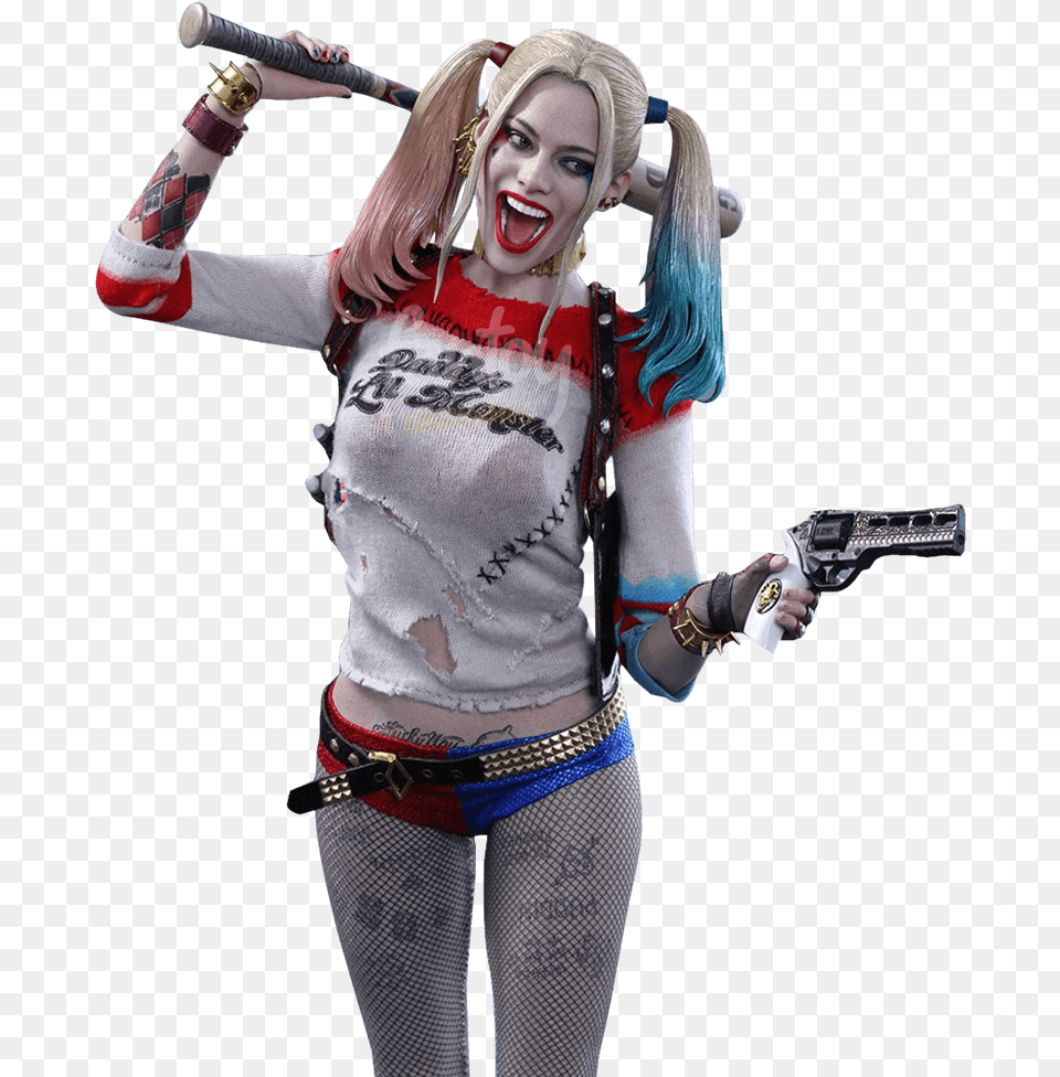 Dc Comics Suicide Squad 16 Scale Collectible Figure Harley Quinn Margot Robbie, Adult, Person, Woman, Female Free Png