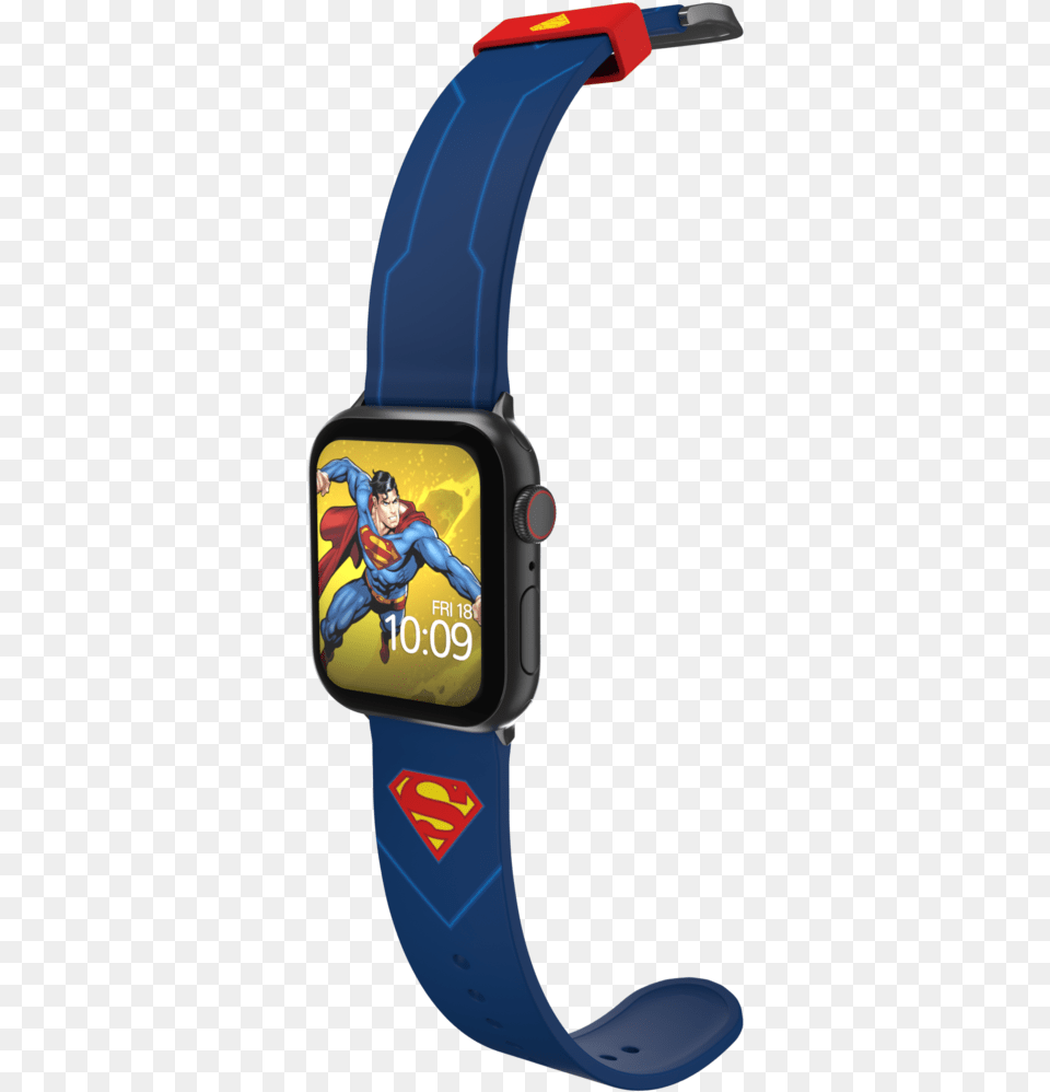 Dc Comics Superman Tactical Tech Edition Superman Apple Watch Band, Arm, Body Part, Person, Wristwatch Free Png Download