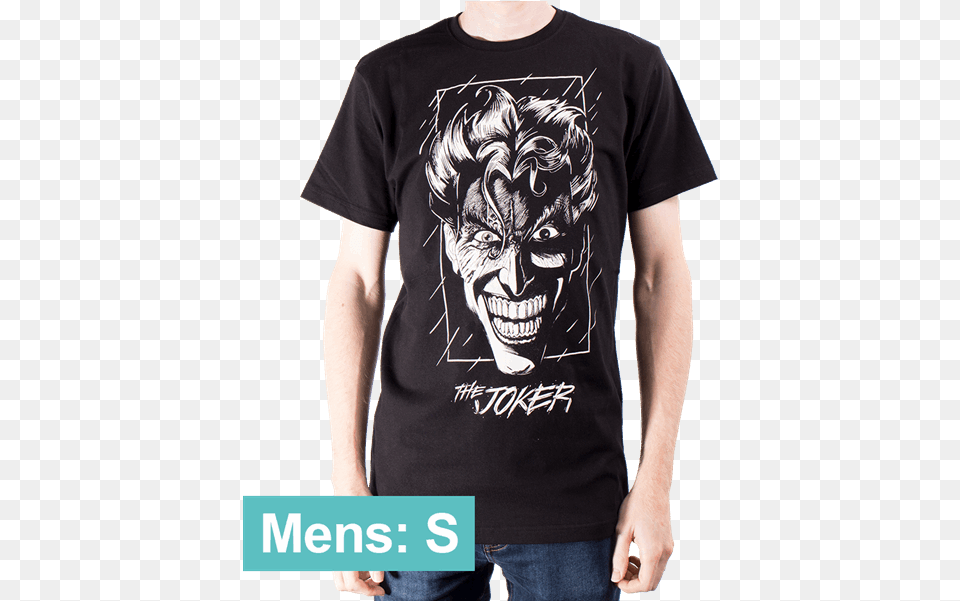 Dc Comics The Joker Head Black Men S T Shirt Size S Tiger, Clothing, T-shirt Png Image