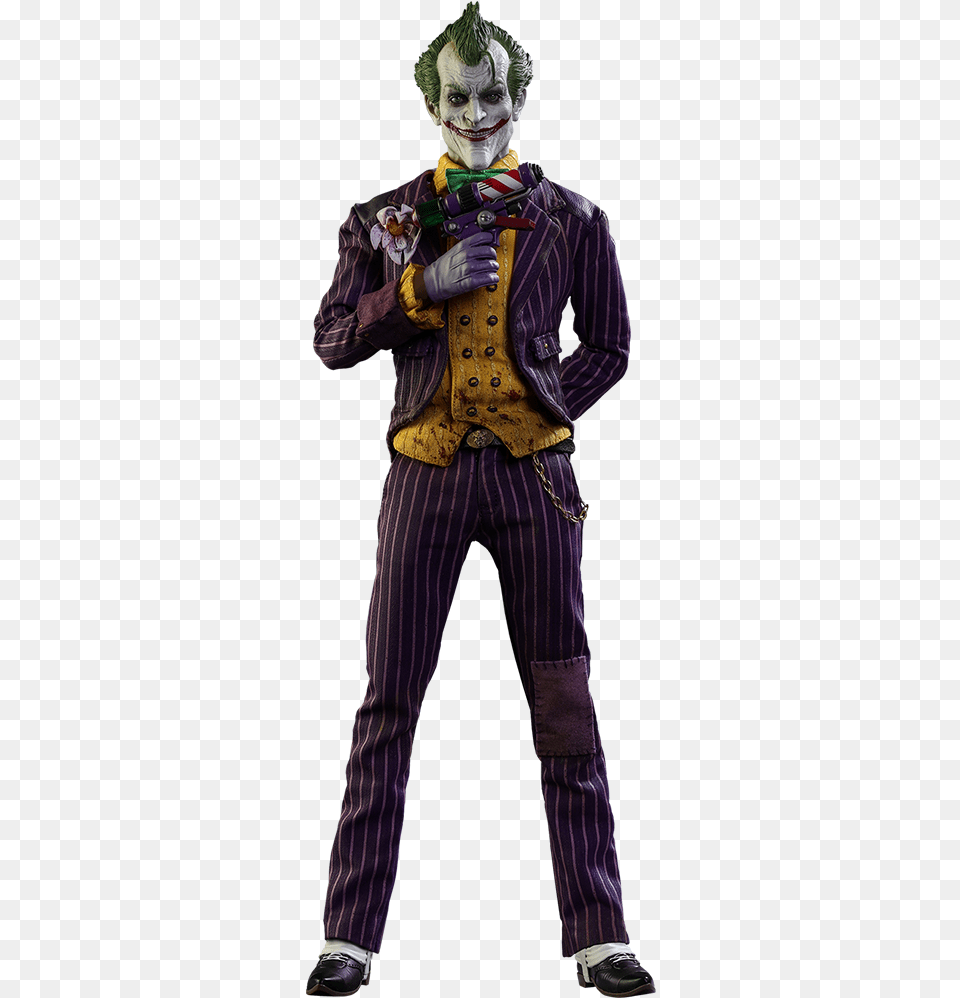 Dc Comics The Joker Sixth Scale Figure By Hot Toys Batman Arkham Asylum Joker, Adult, Man, Male, Person Free Png Download