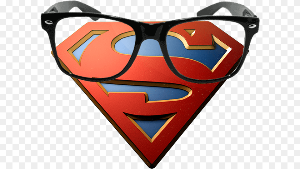 Dc Comics Universe Superman Super Girl Logo, Accessories, Glasses Free Png Download