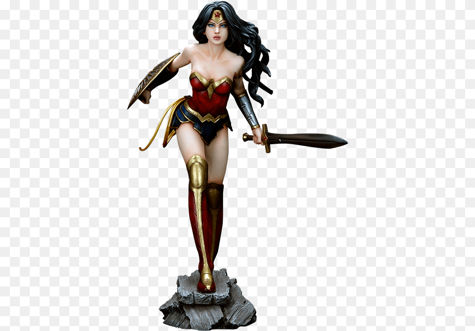 Dc Comics Wonder Woman Pvc Figure Yamato Silo Wonder Woman Statue, Adult, Person, Female, Costume Free Transparent Png