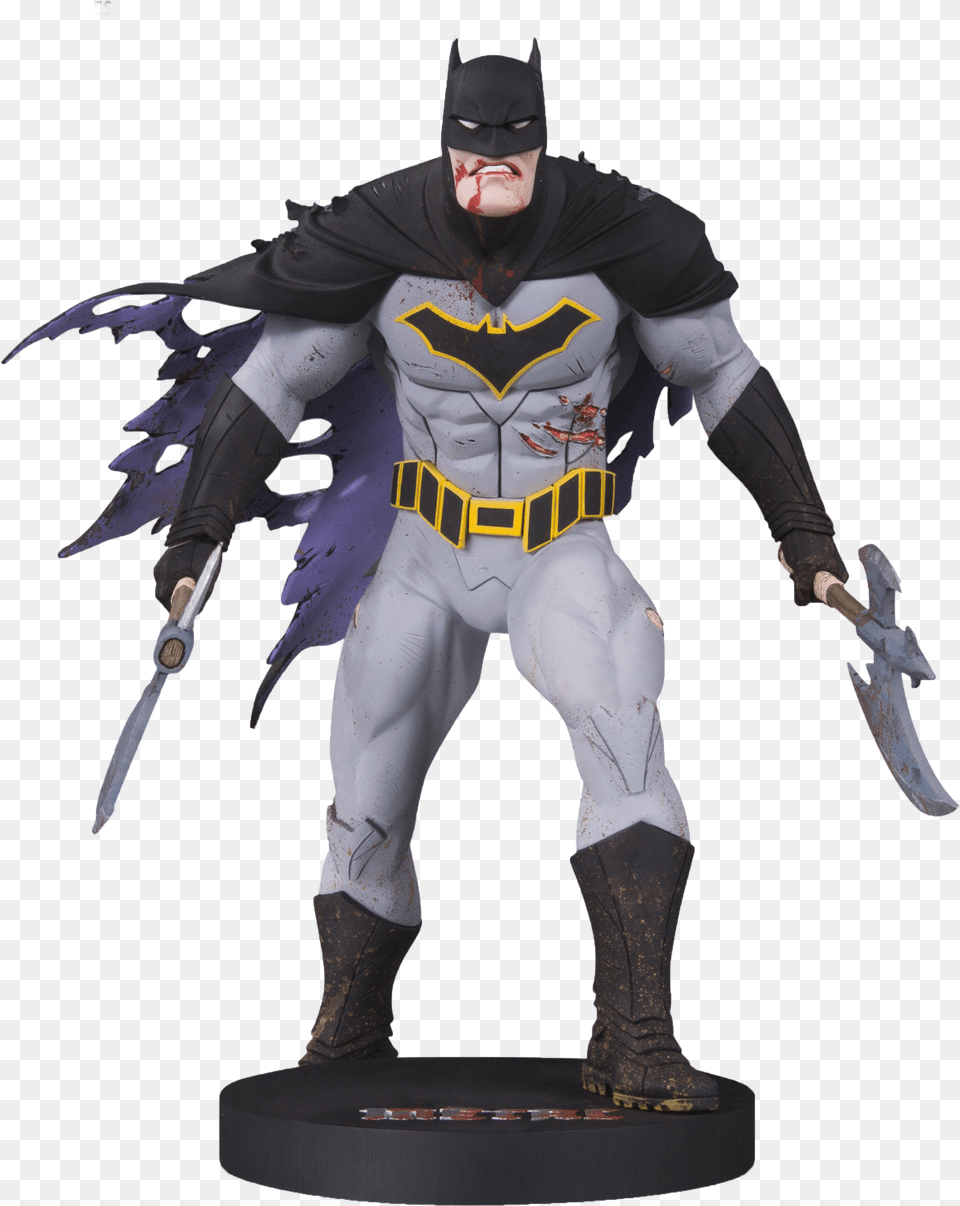 Dc Designer Series Metal Batman Statue By Capullo Batman Dark Nights Metal Statue, Adult, Male, Man, Person Free Transparent Png